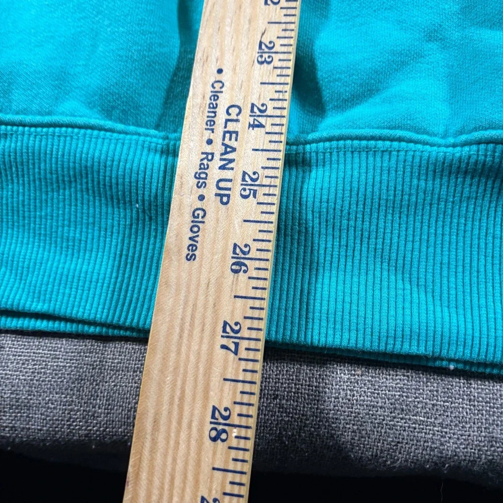 The North Face Hoodie Mens Large Teal Blue Half Dome Logo Pullover Fleece